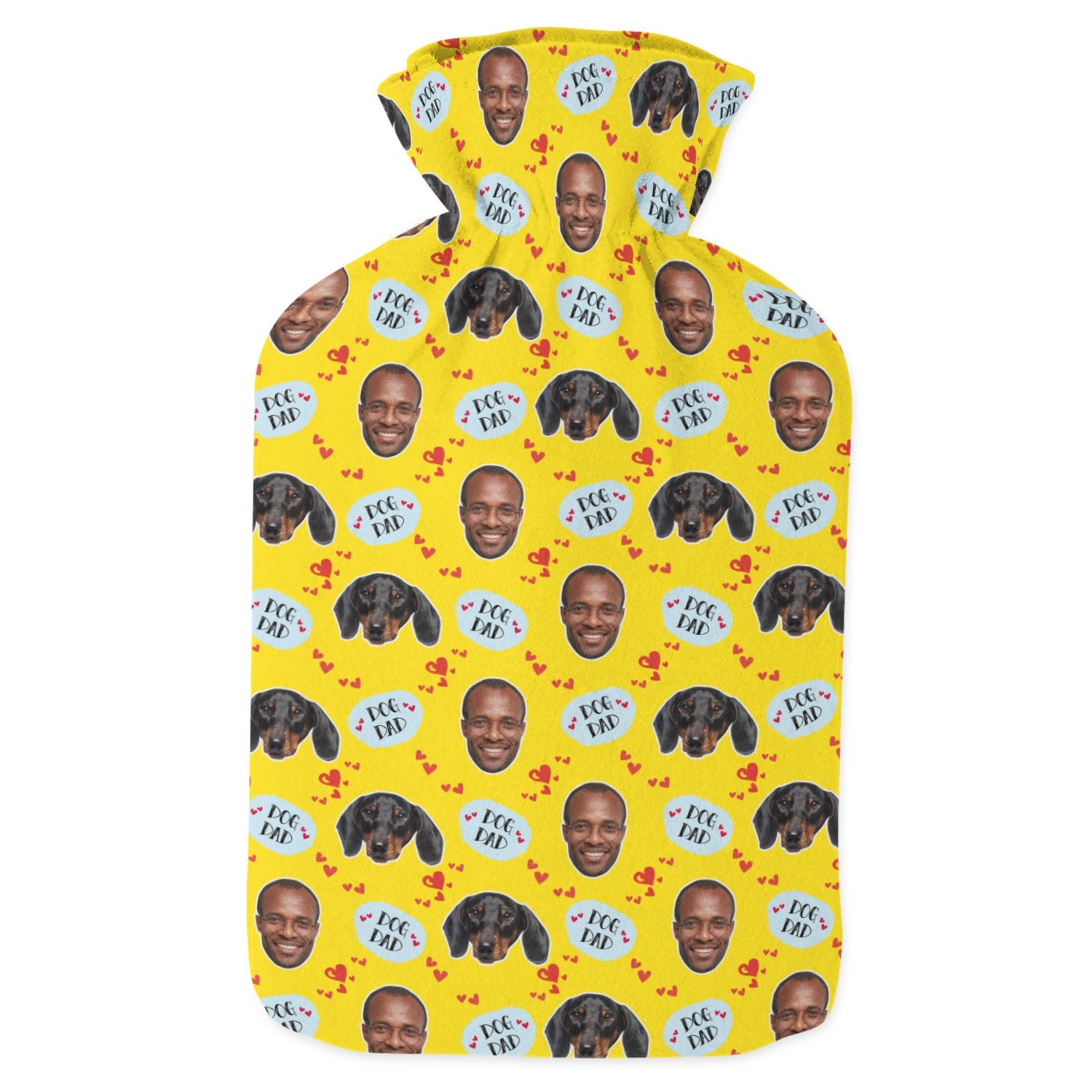 Dog Dad Personalized Hot Water Bottle