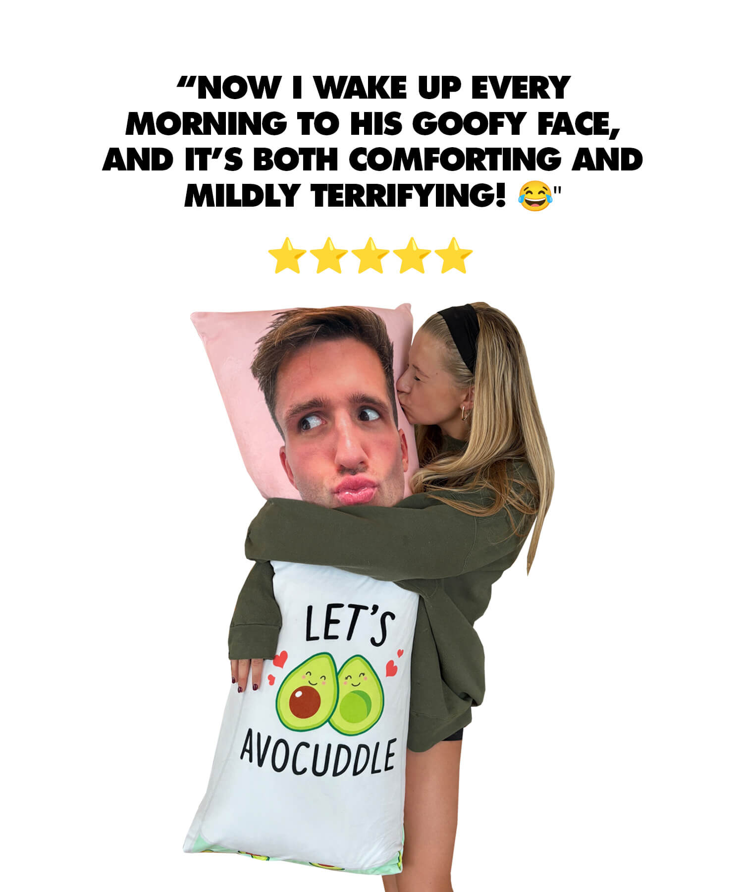 Dog Face Cuddle Buddy Body Pillow