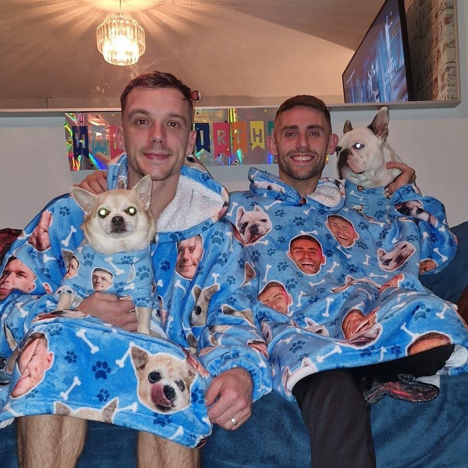 Dog & Owner Personalized Hoodie Blanket