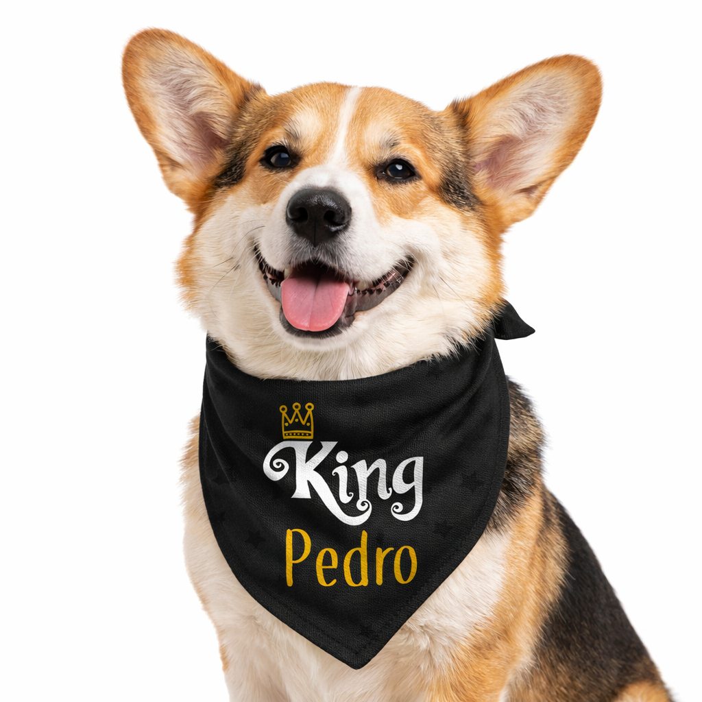 King Personalized Dog Bandana
