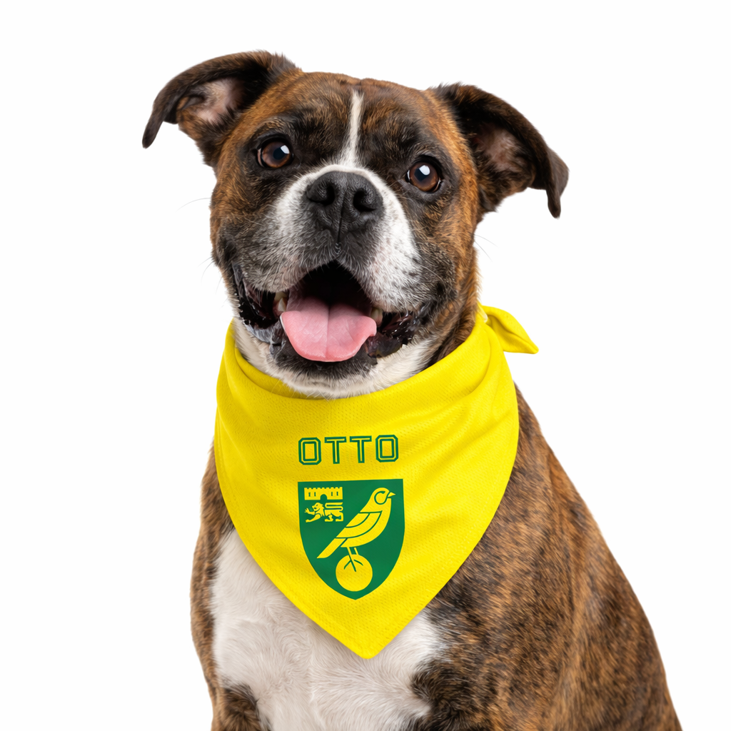 Personalized Norwich City Dog Bandana