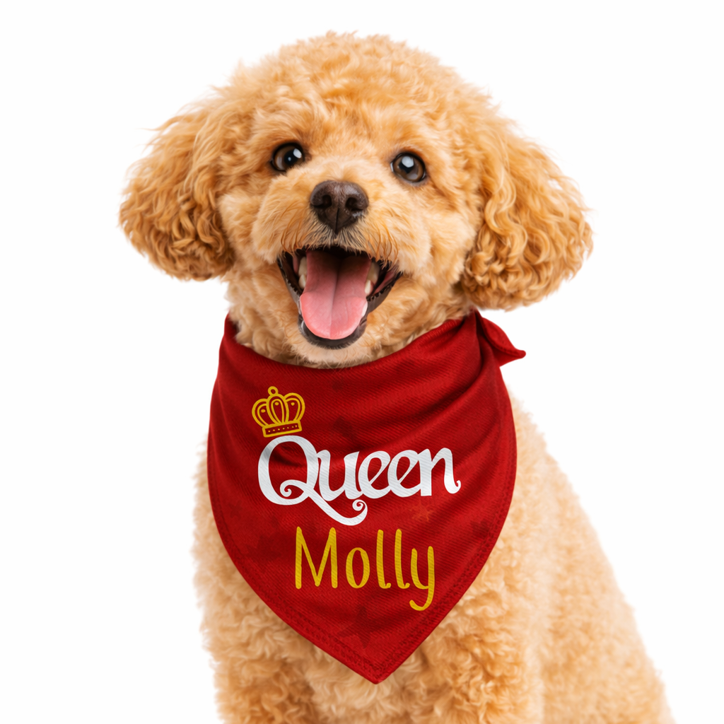 Queen Personalized Dog Bandana