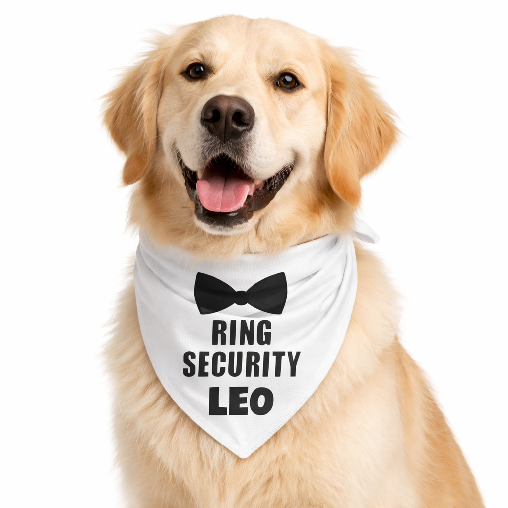Ring Security (Name) Personalized Dog Bandana