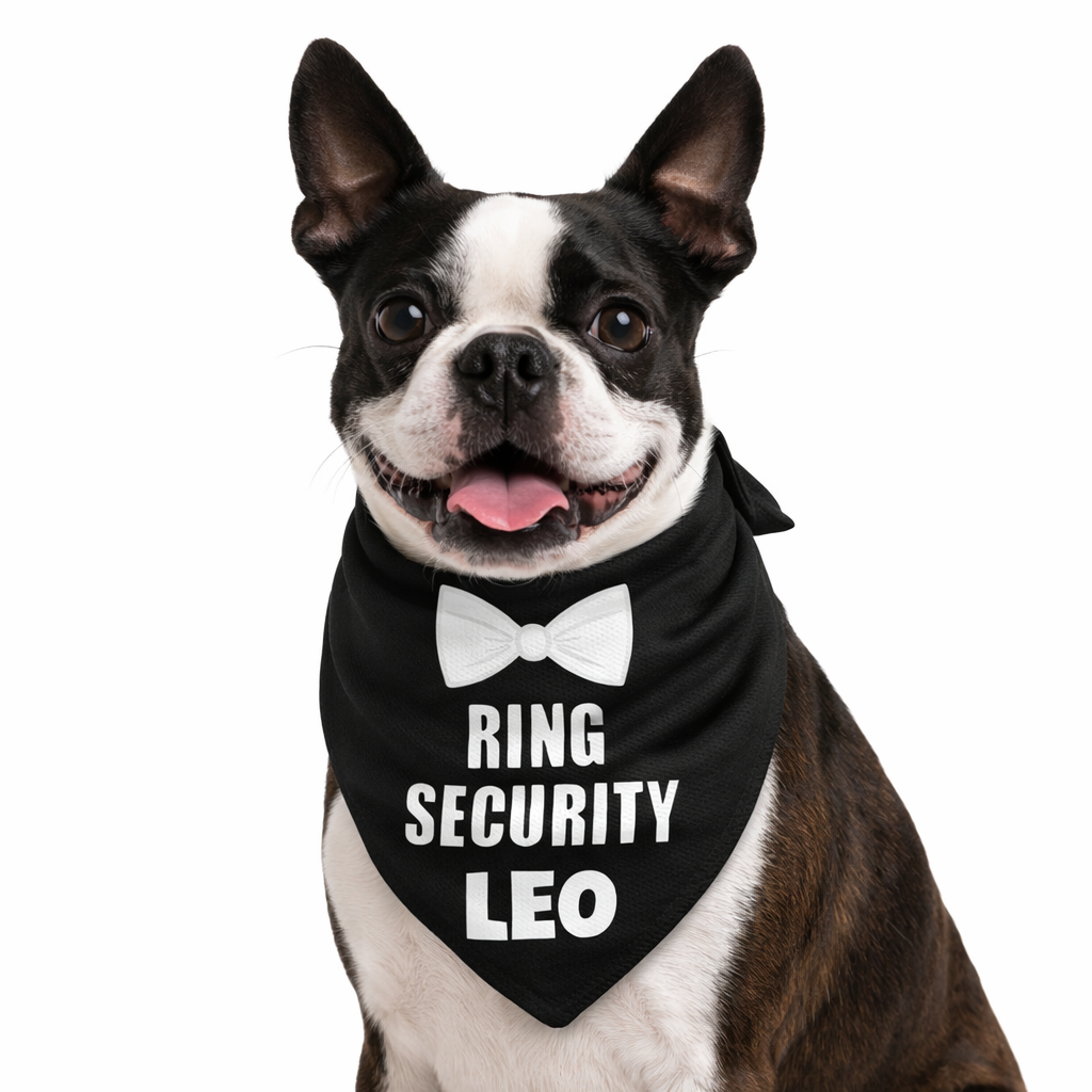 Ring Security (Name) Personalized Dog Bandana