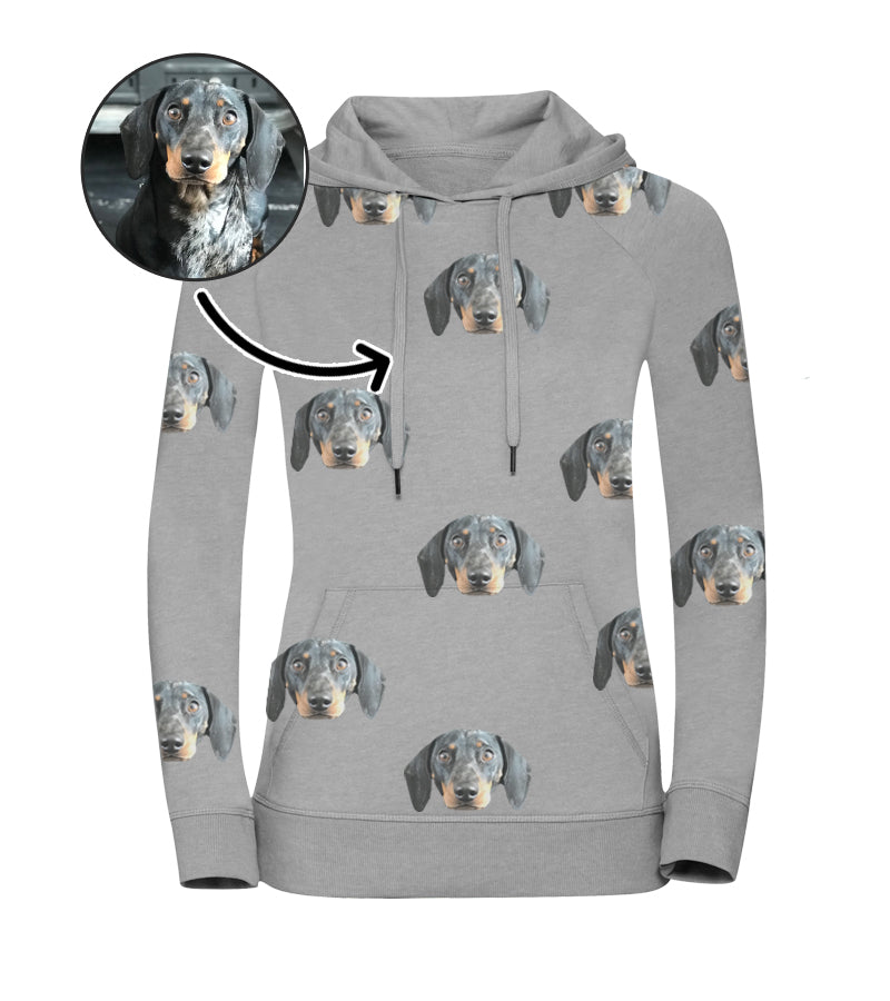 Dog Photo On Womens Hoodie