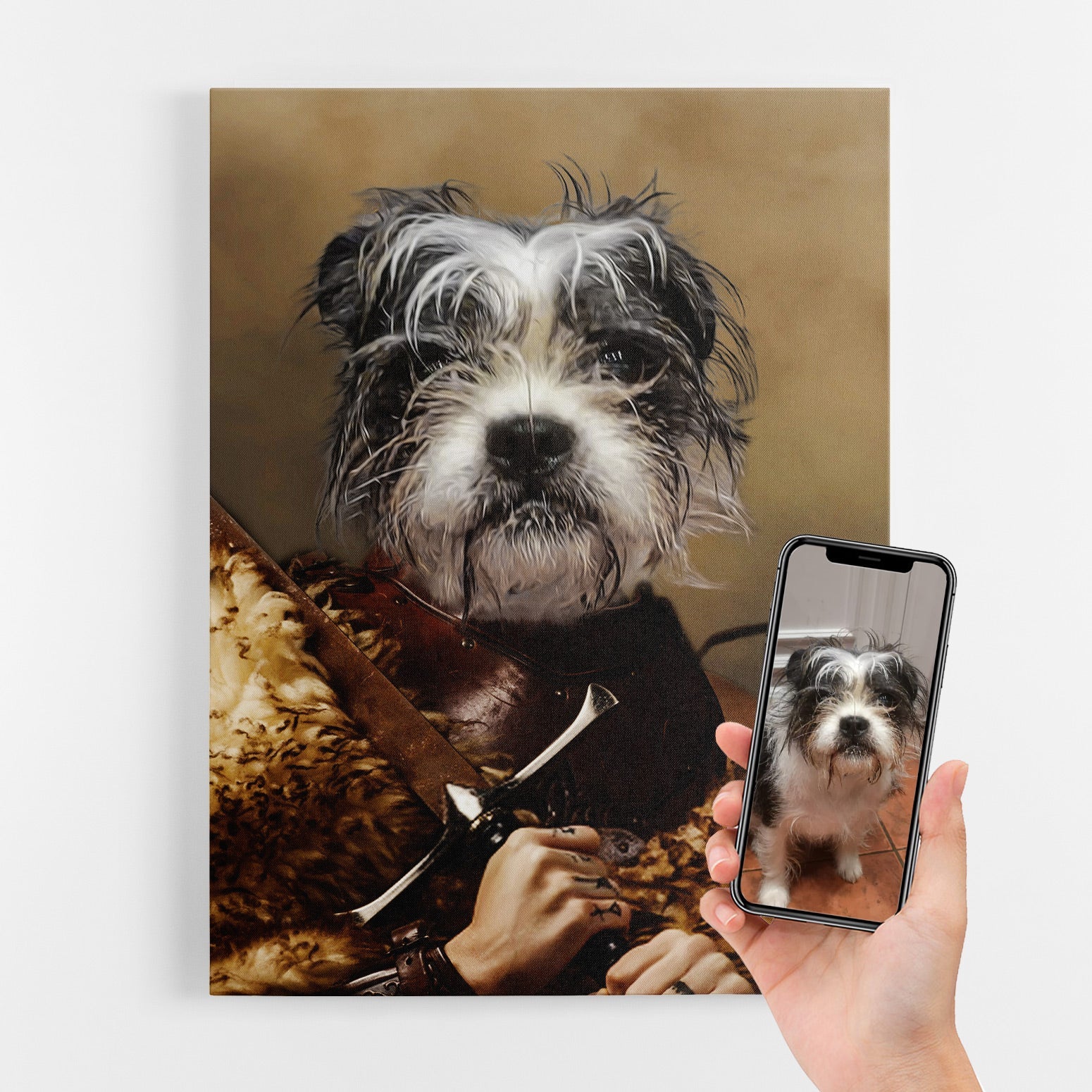 Dog The Barbarian Portrait Canvas