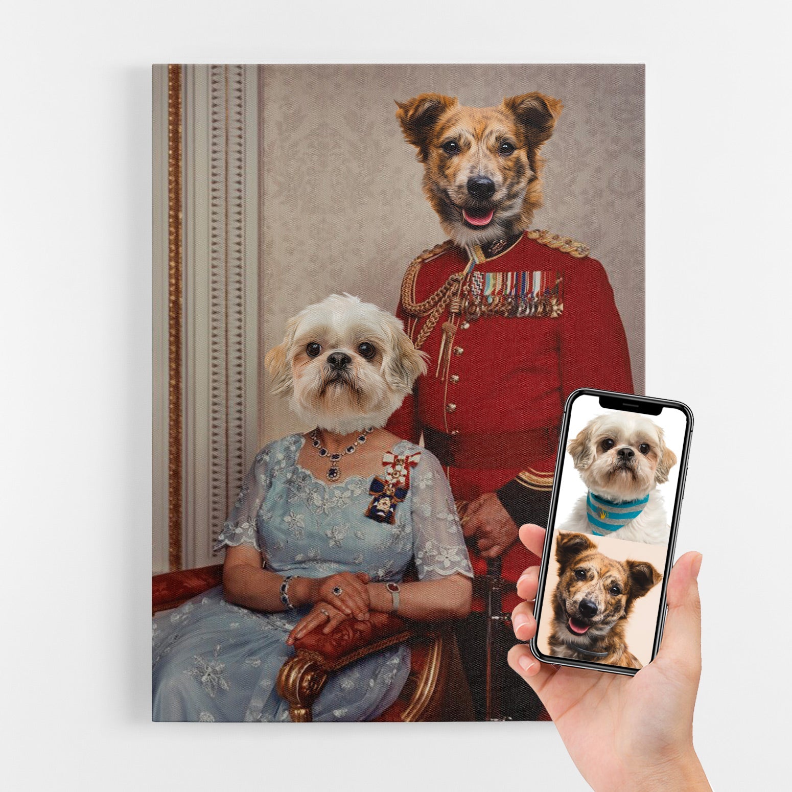 Royal King & Queen Portrait Canvas