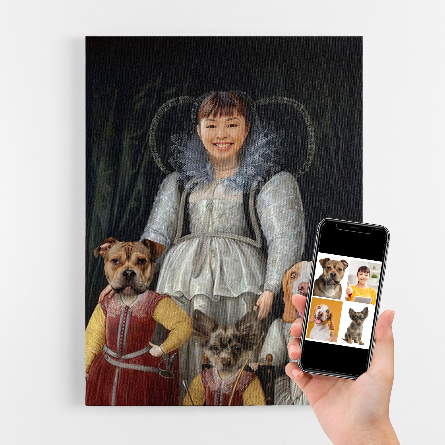 Victorian Mum & Children Portrait Canvas