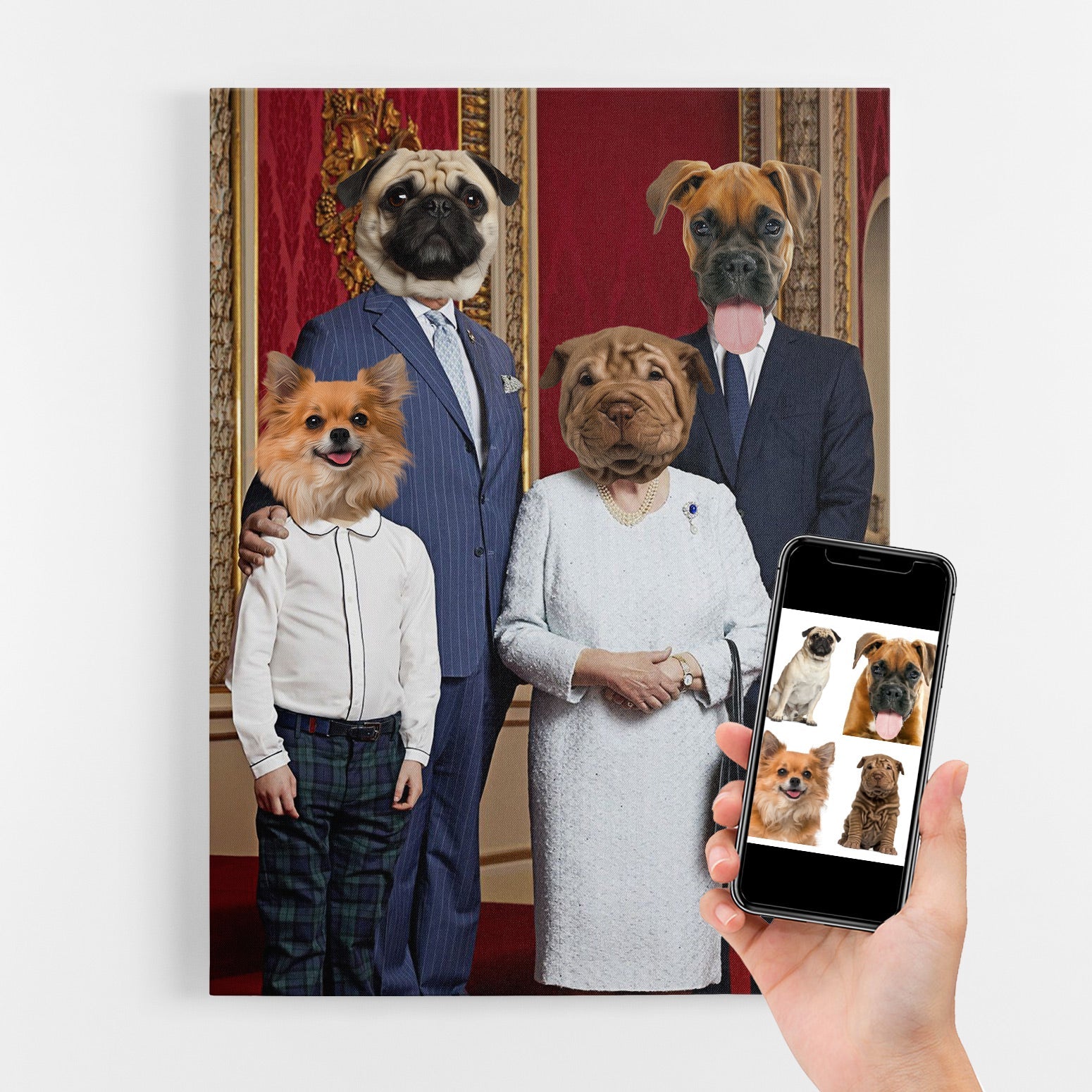 Modern Day Royal Family Portrait Canvas