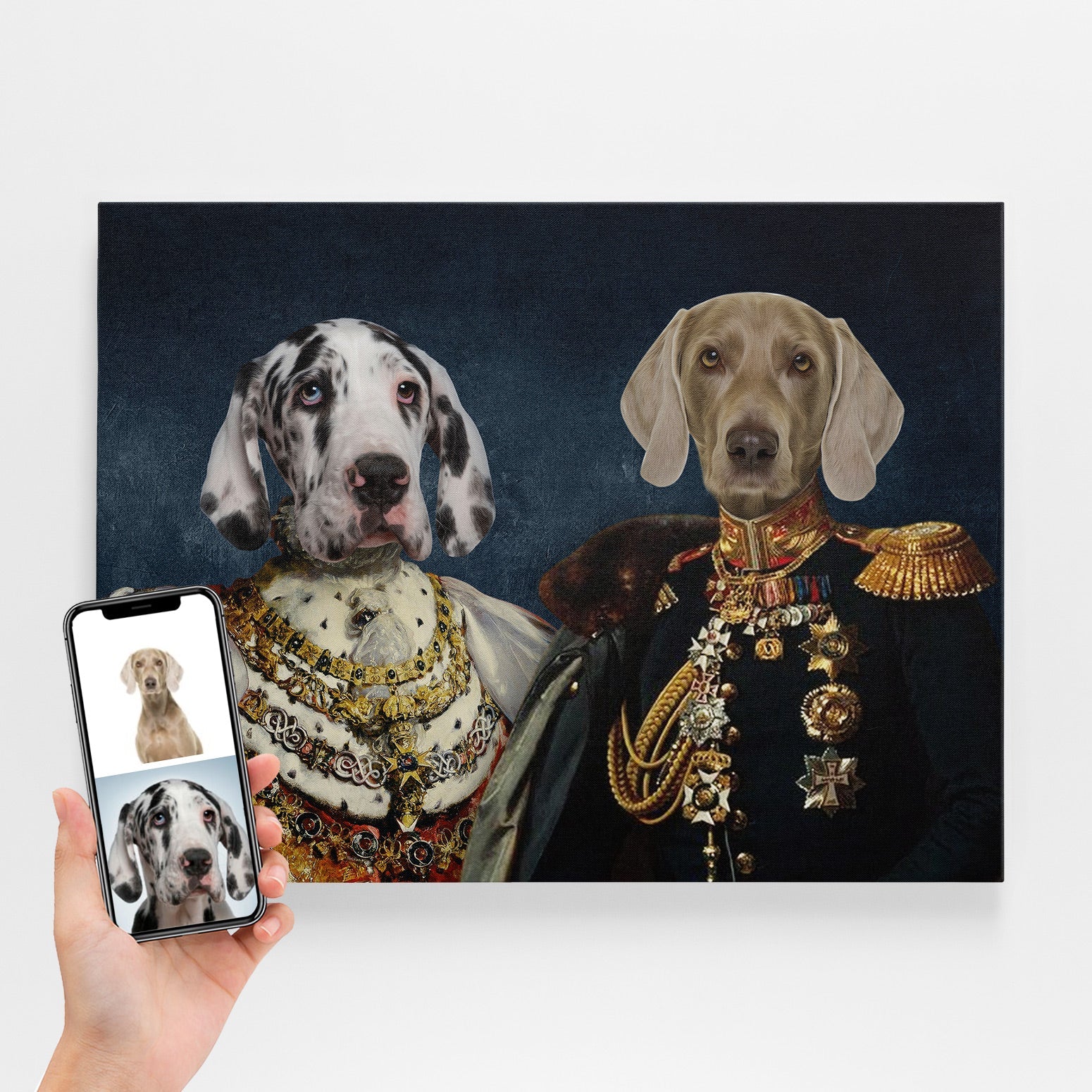 General King & Queen Couple Portrait Canvas