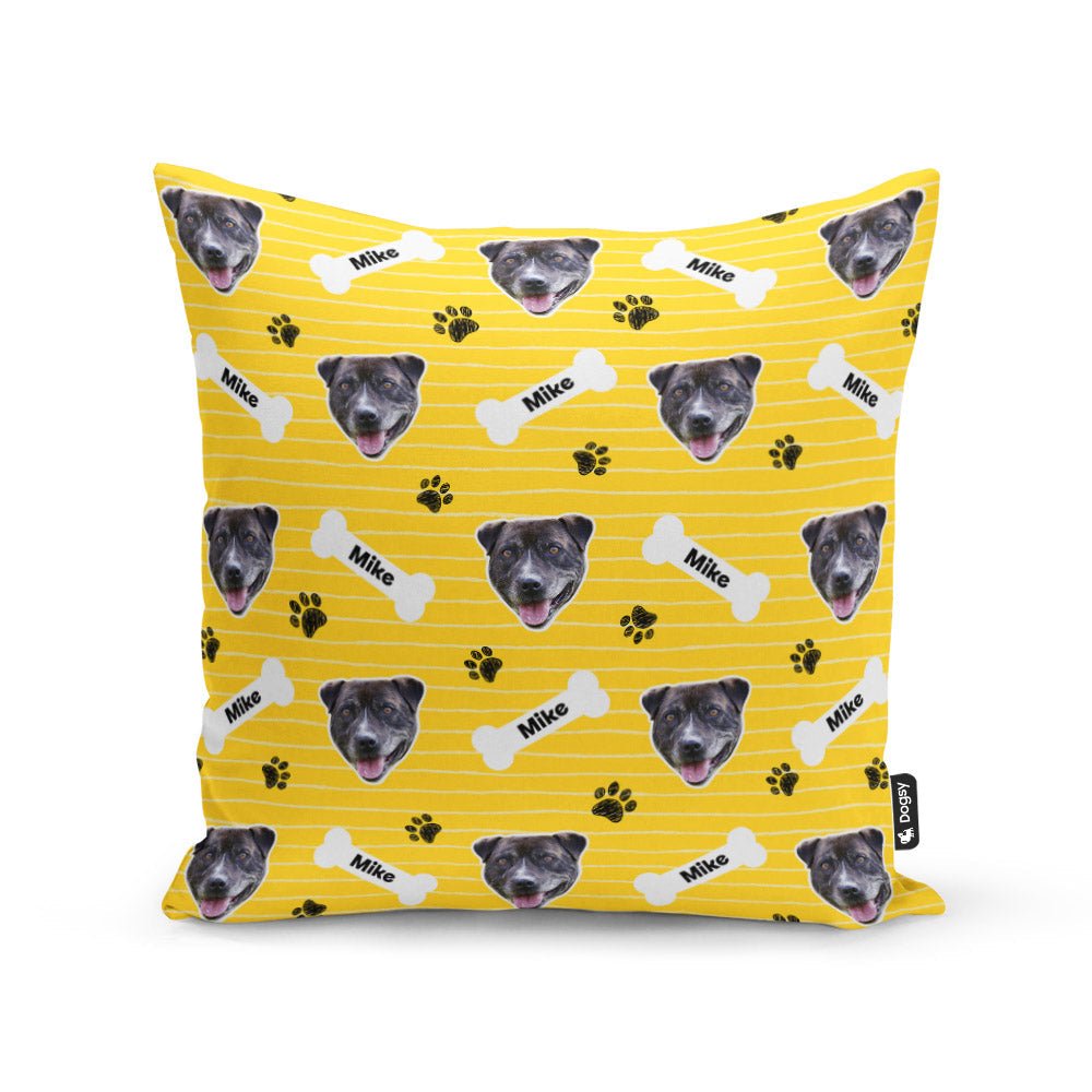 Yellow Mike Sponsors Name Cushion