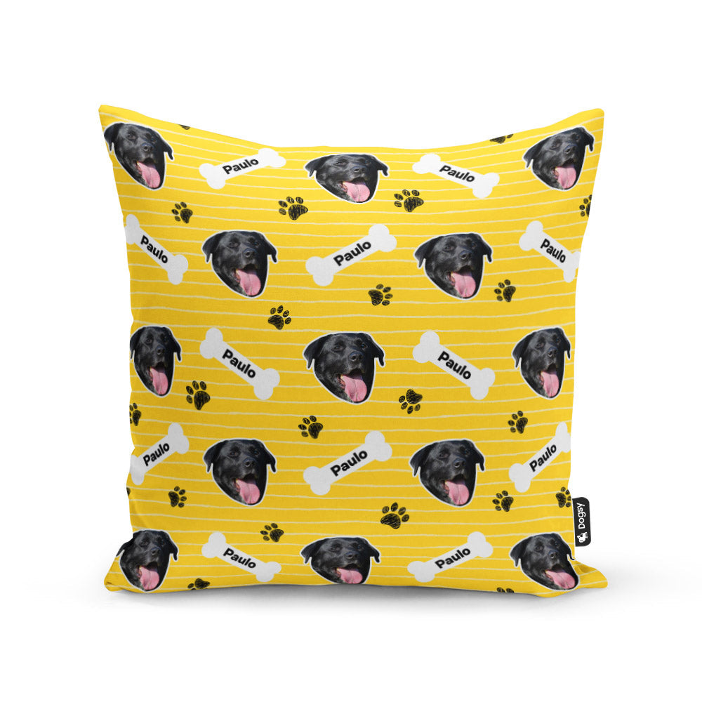 Yellow Paulo Sponsors Name Cushion