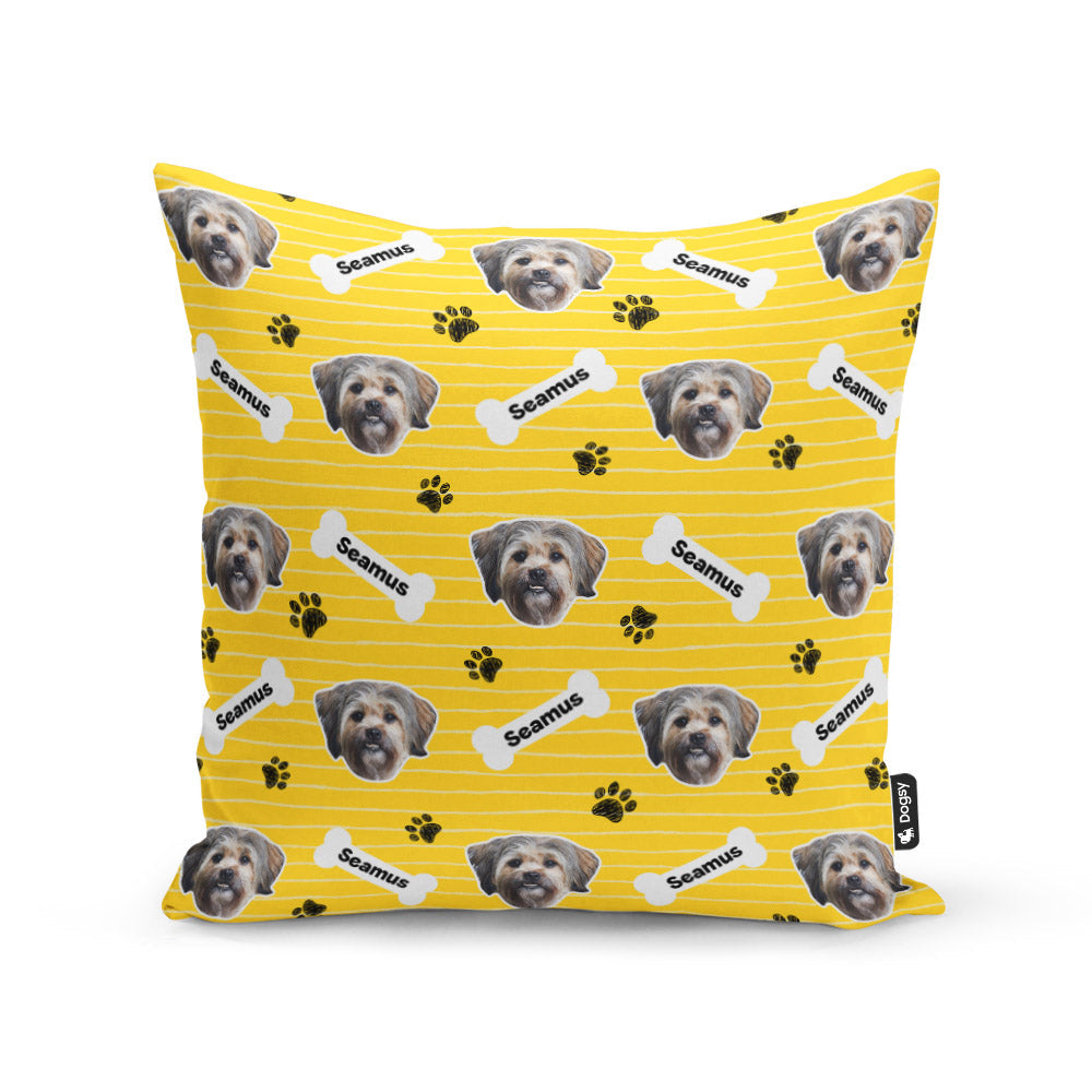 Seamus Sponsors Name Yellow Cushion