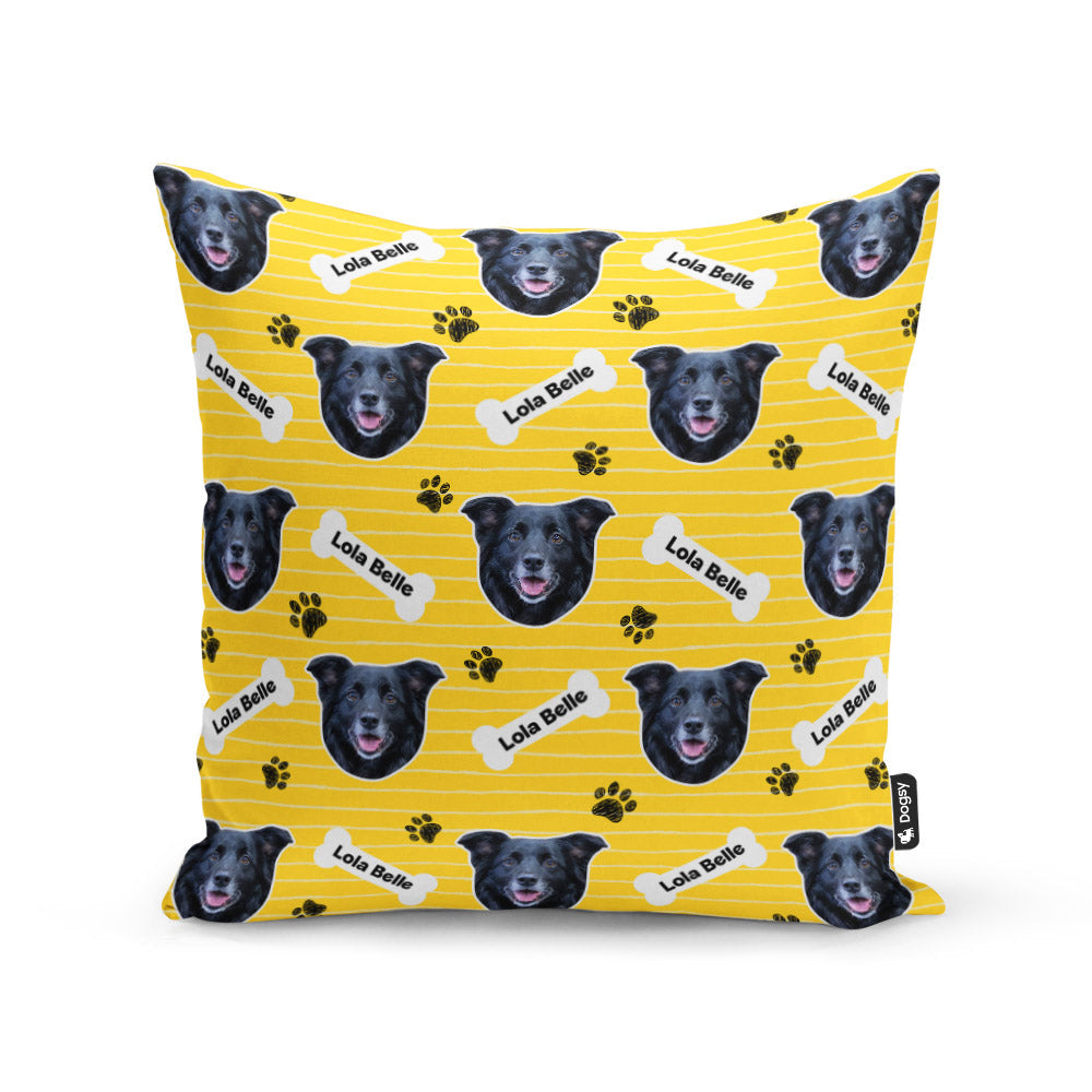 Yellow Lola Belle Sponsors Name Cushion