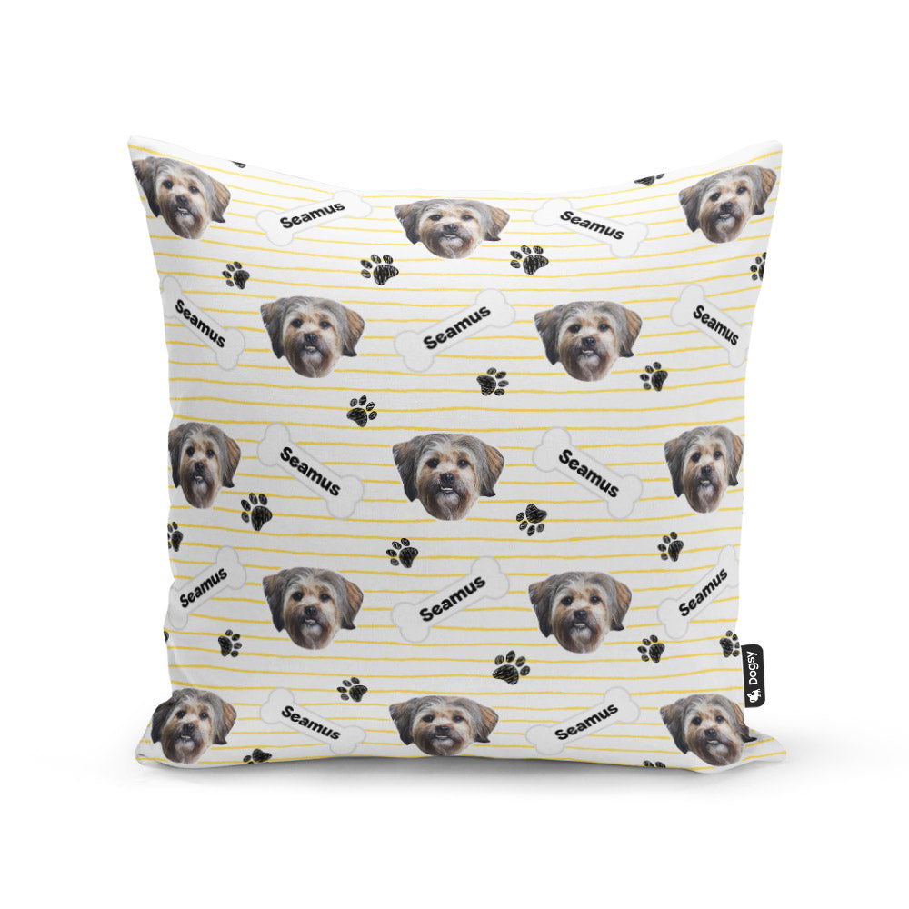 Seamus Sponsors Name White Cushion