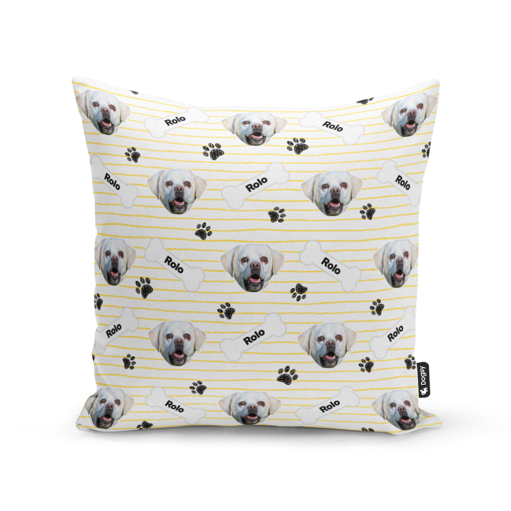 White Rolo Sponsors Name Cushion