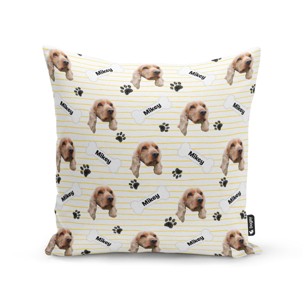 White Mikey Sponsors Name Cushion
