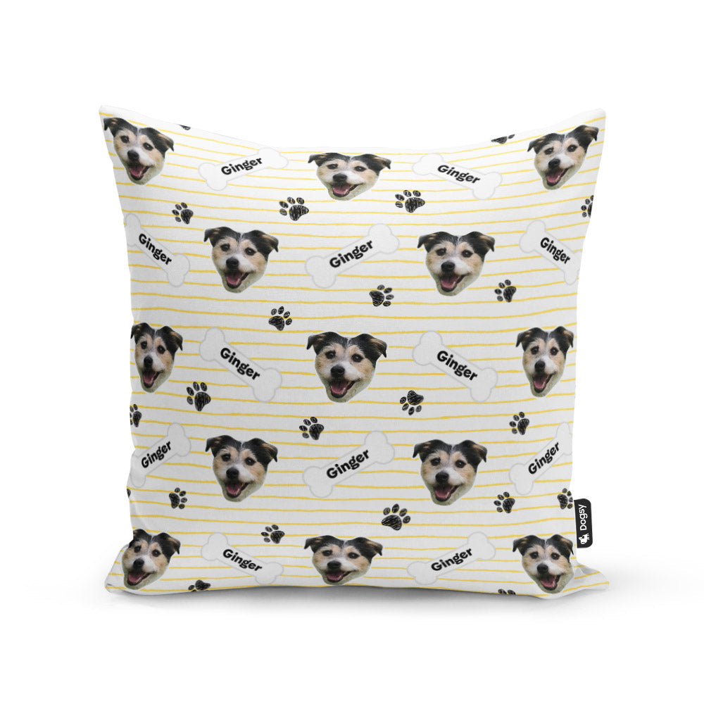 Ginger Sponsors Name White Cushion
