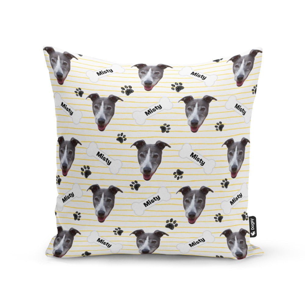 White Misty Sponsors Name Cushion