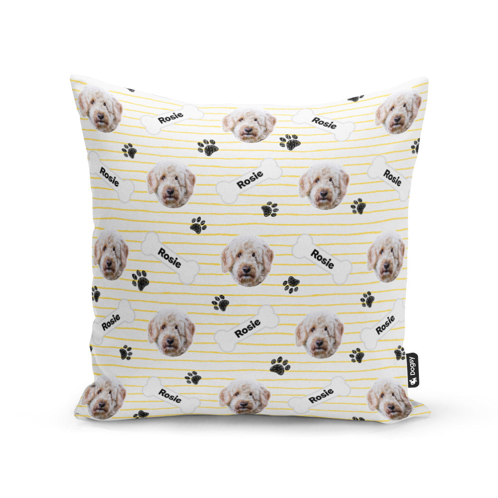 White Rosie Sponsors Name Cushion