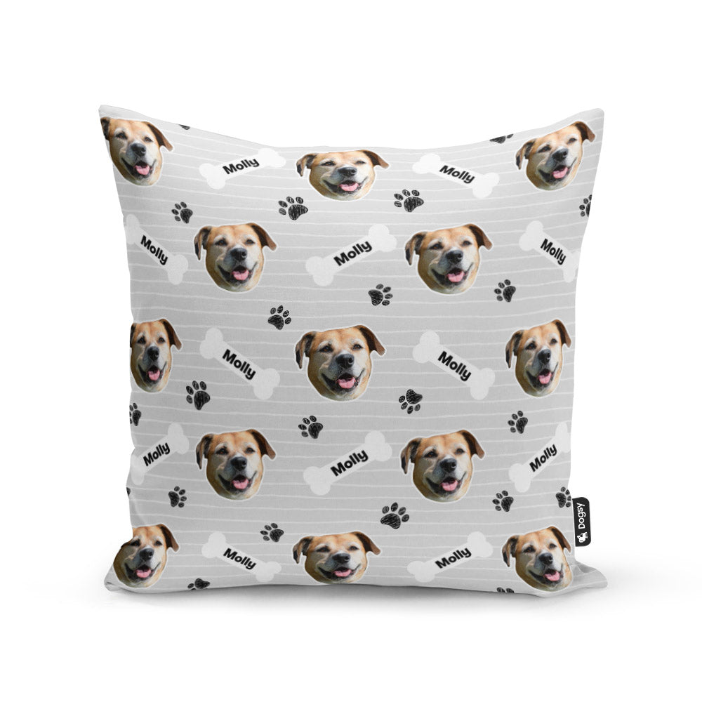 Grey Molly Sponsors Name Cushion