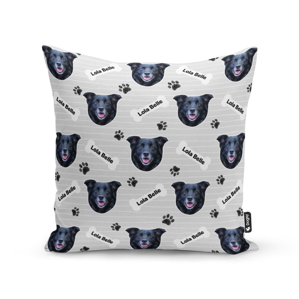 Grey Lola Belle Sponsors Name Cushion