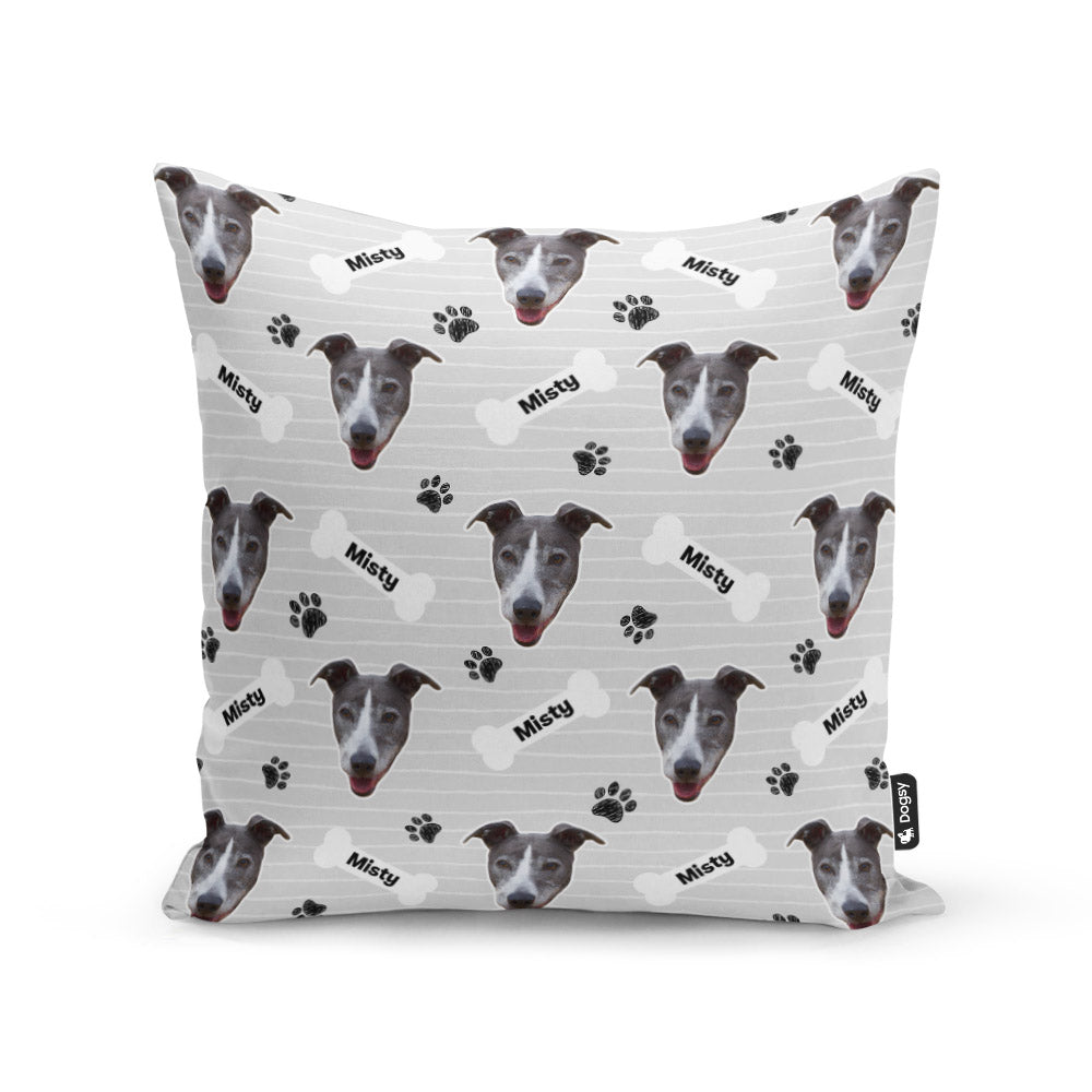 Grey Misty Sponsors Name Cushion