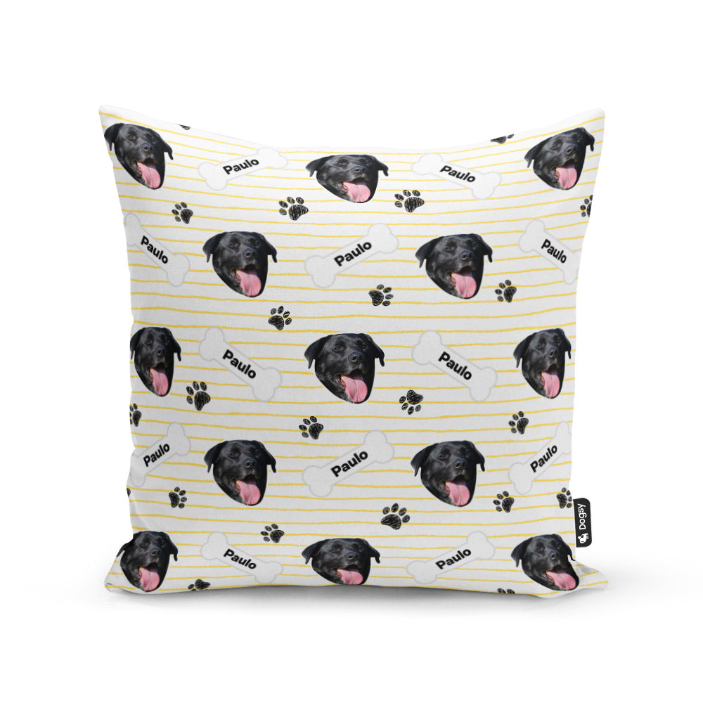 White Paulo Sponsors Name Cushion