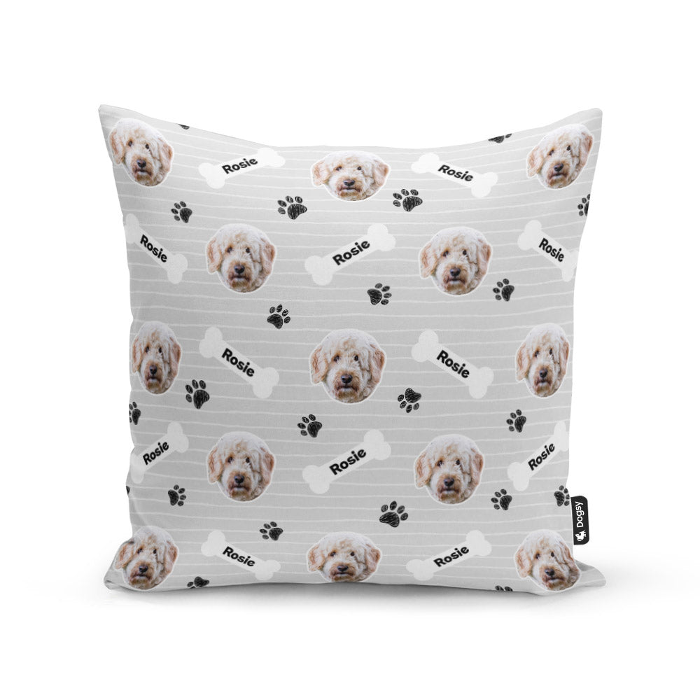 Grey Rosie Sponsors Name Cushion