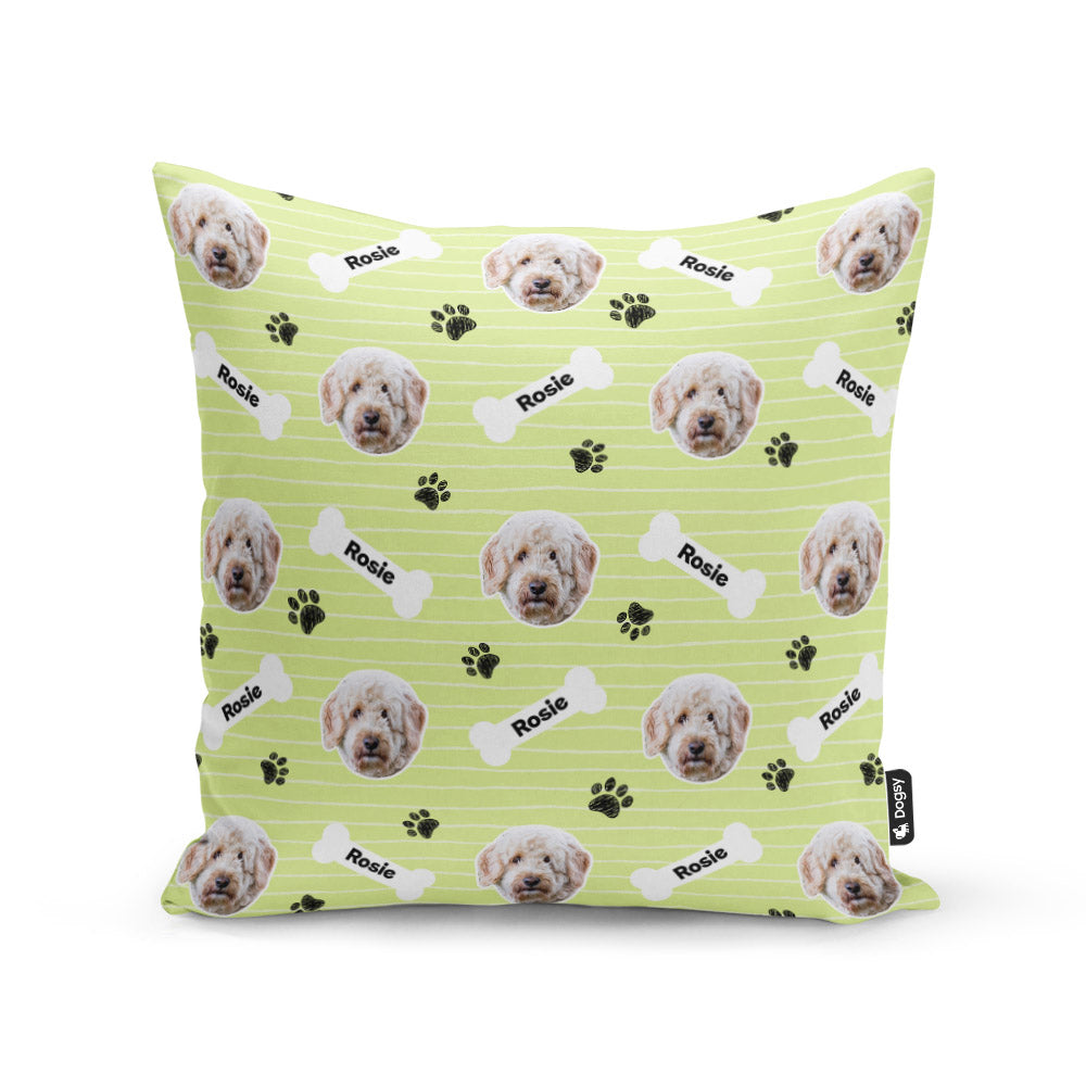 Green Rosie Sponsors Name Cushion