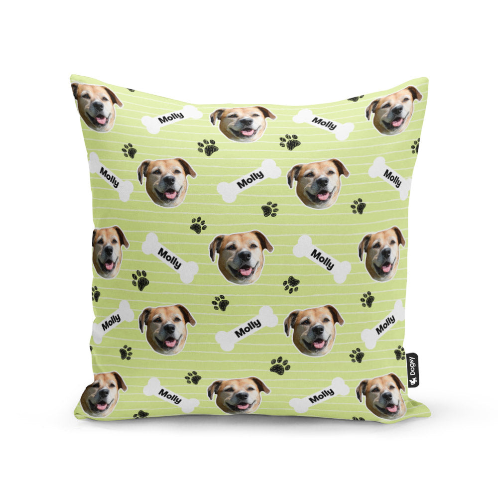 Green Molly Sponsors Name Cushion