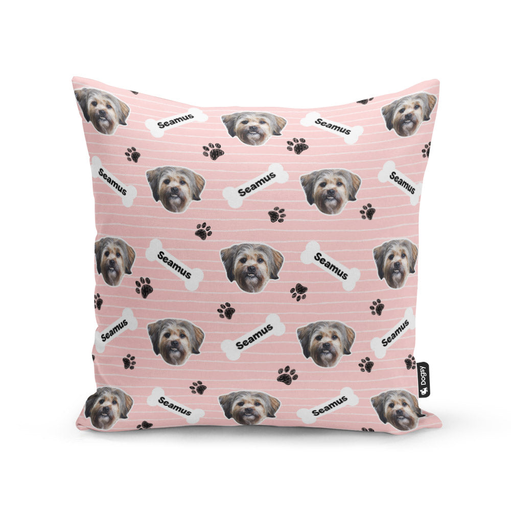 Seamus Sponsors Name Baby Pink Cushion