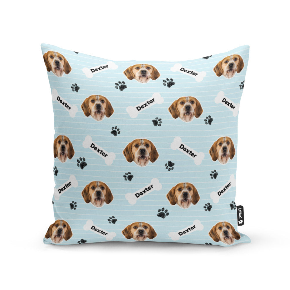 Blue Dexter Sponsors Name Cushion