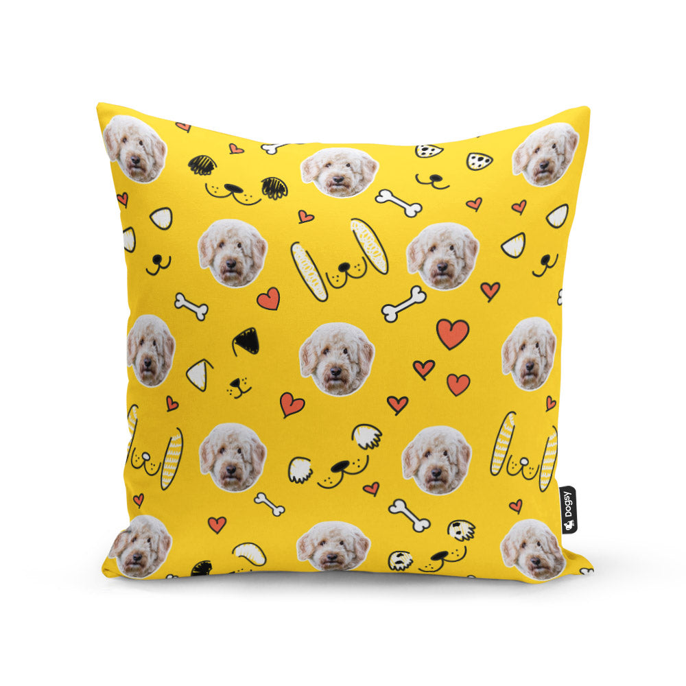 Yellow Rosie Sponsors Doodle Cushion