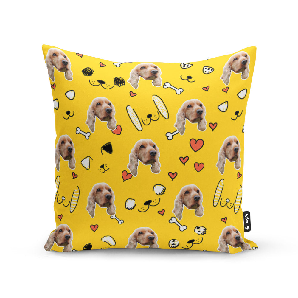 Yellow Mikey Sponsors Doodle Cushion