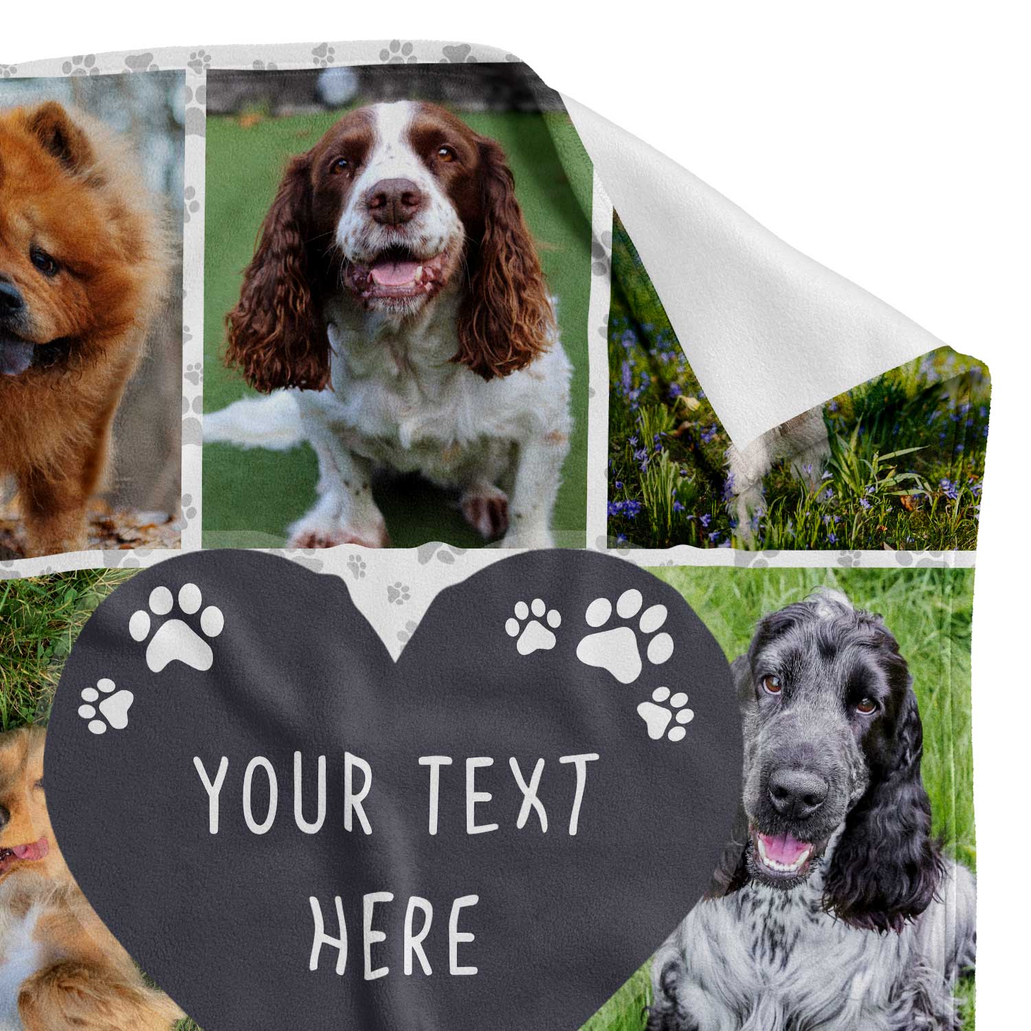 Dog Photo Text Blanket