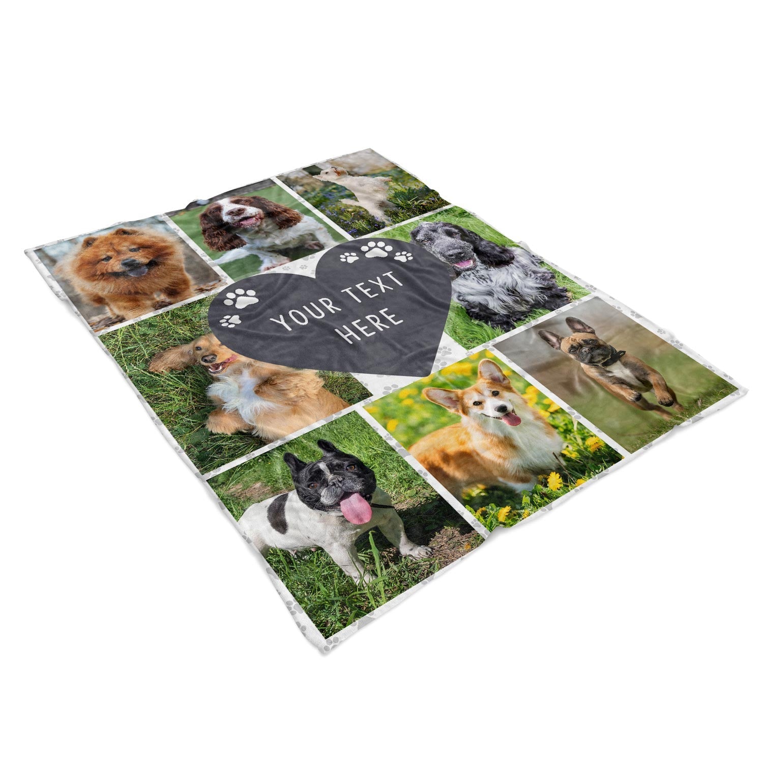 Dog Photo Text Blanket