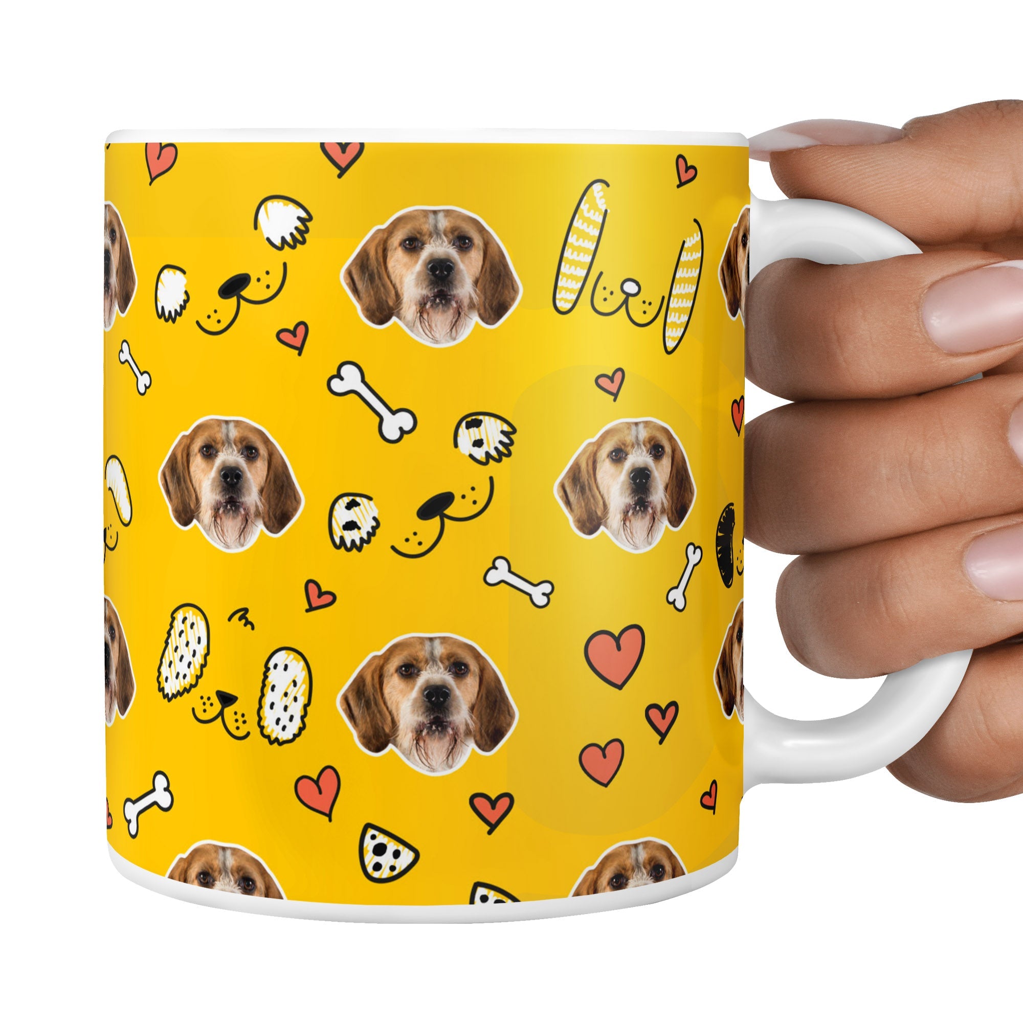 Yellow Dexter Sponsors Doodle Mug