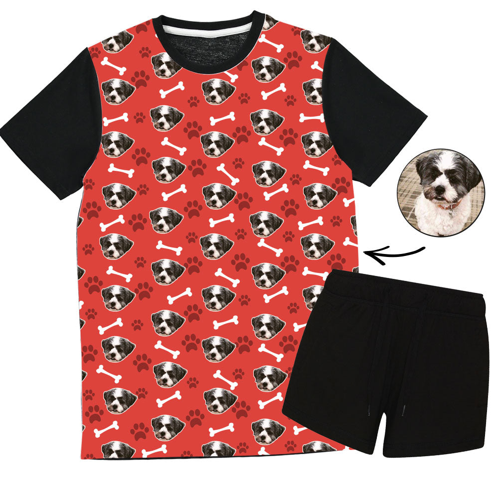 Matching His & Hers Dog Photo Pyjama Set
