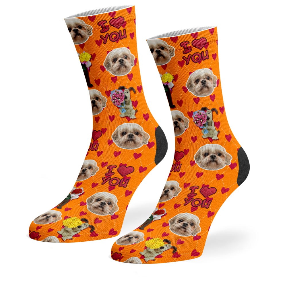 I Love You Wallace & Gromit Socks