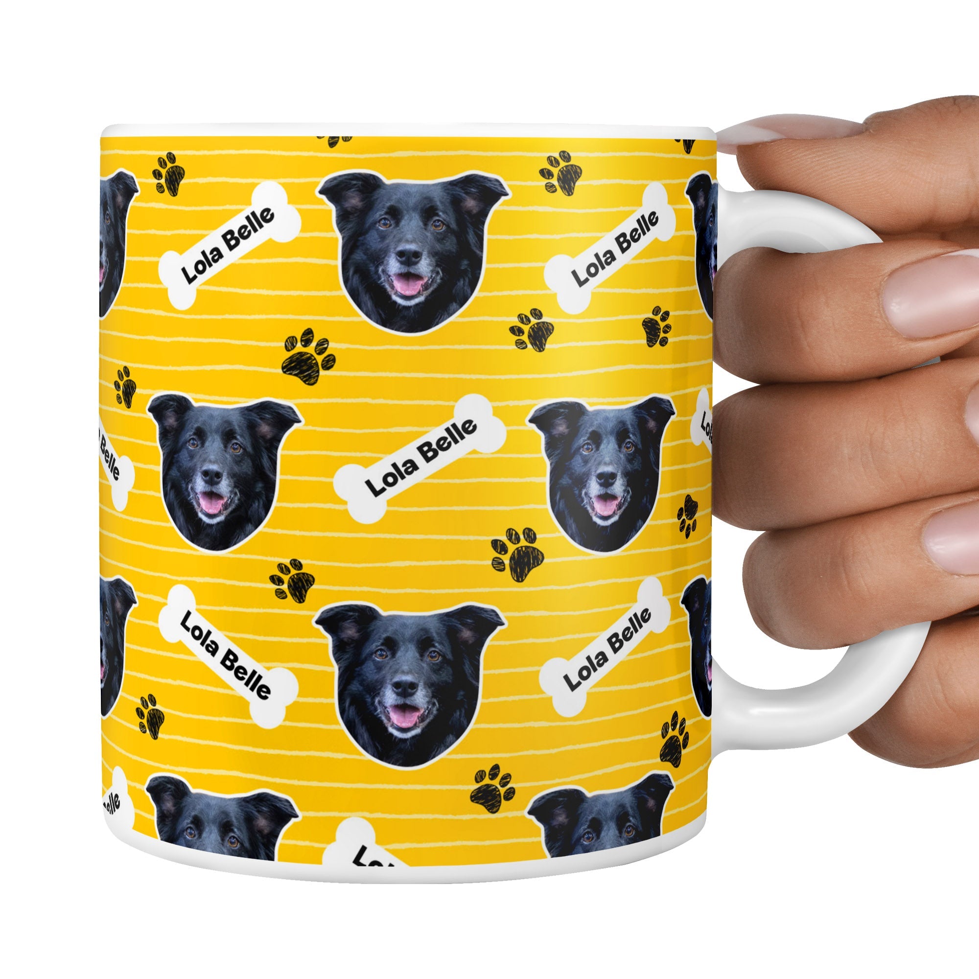 Yellow Lola Belle Sponsors Name Mug