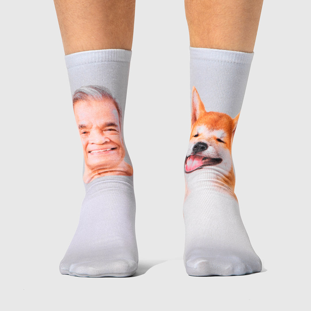 Plain Dog & Owner Photo Socks