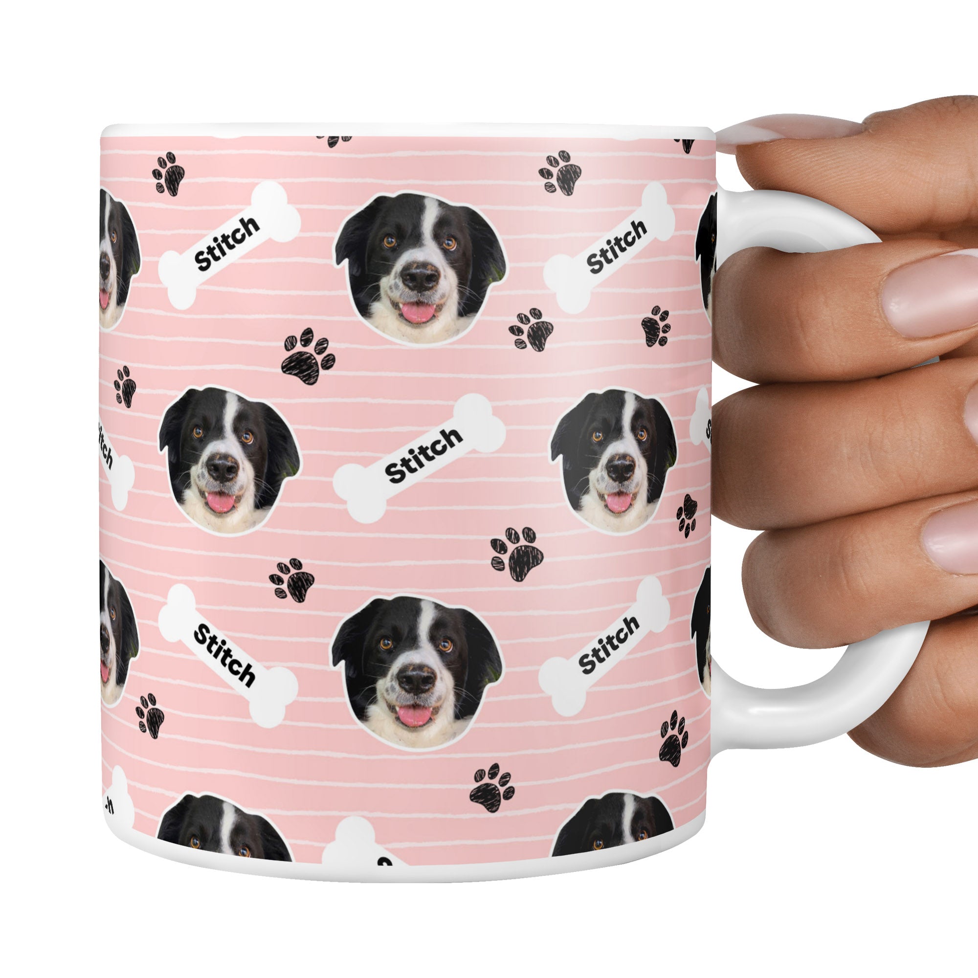 Baby Pink Stitch Sponsors Name Mug