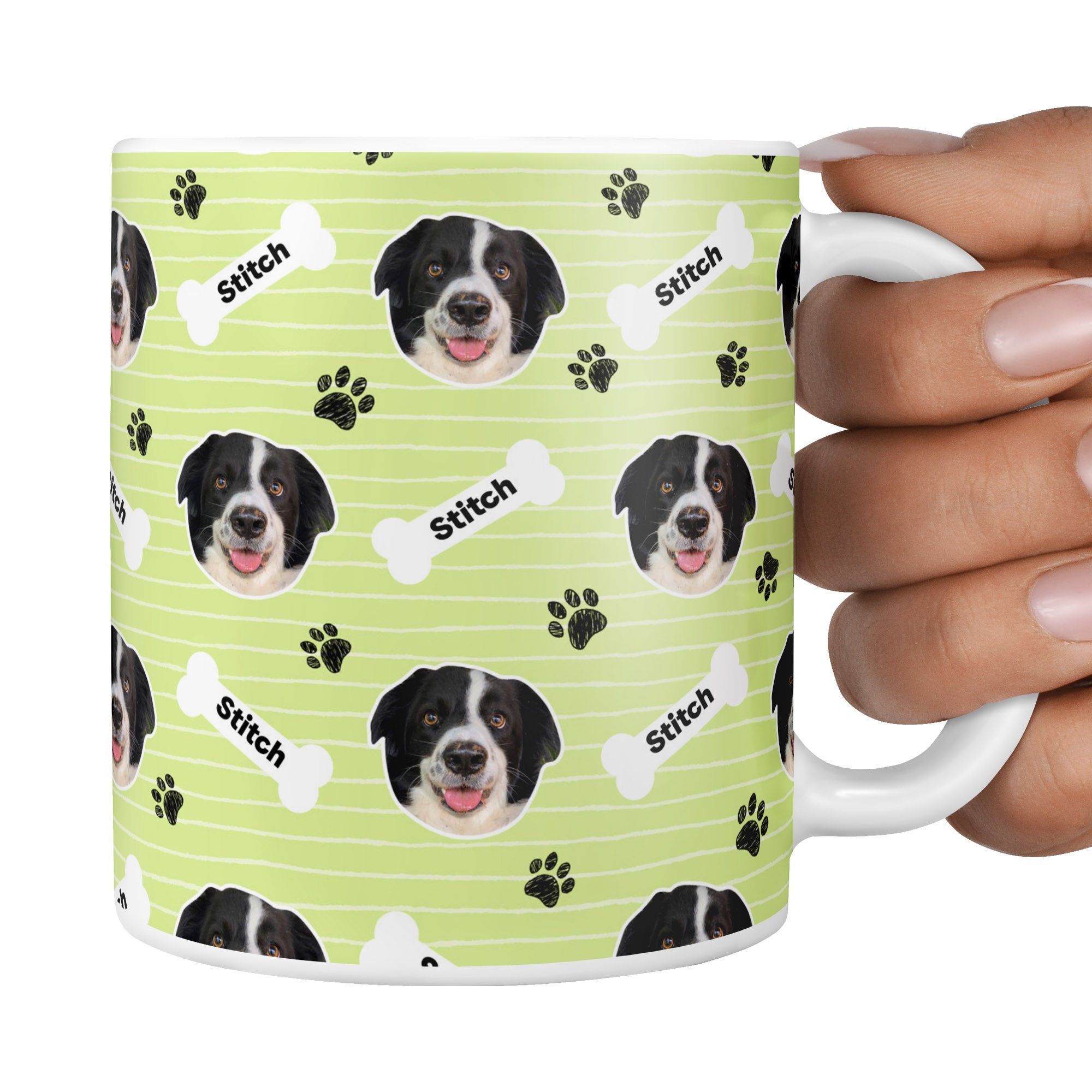 Green Stitch Sponsors Name Mug