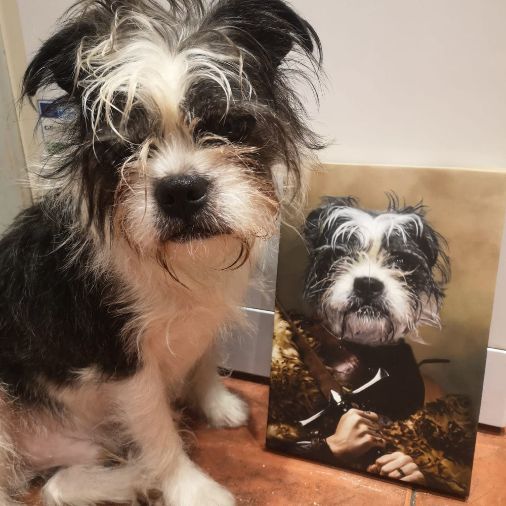 Dog The Barbarian Portrait Canvas