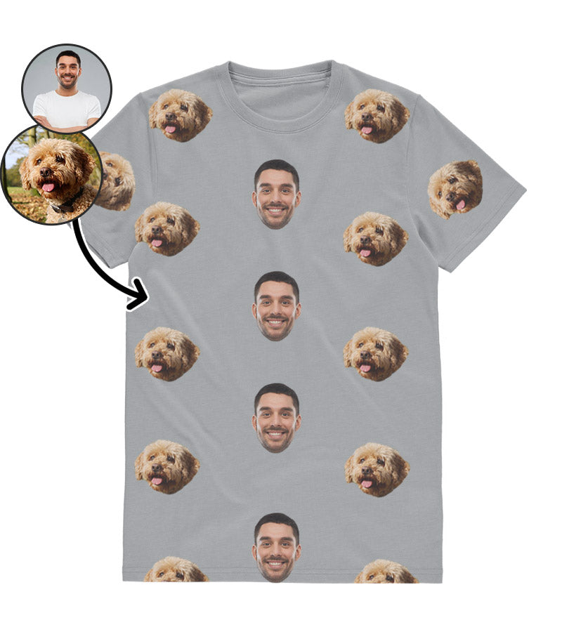 Custom Photo Dog & Owner Mens T-Shirt