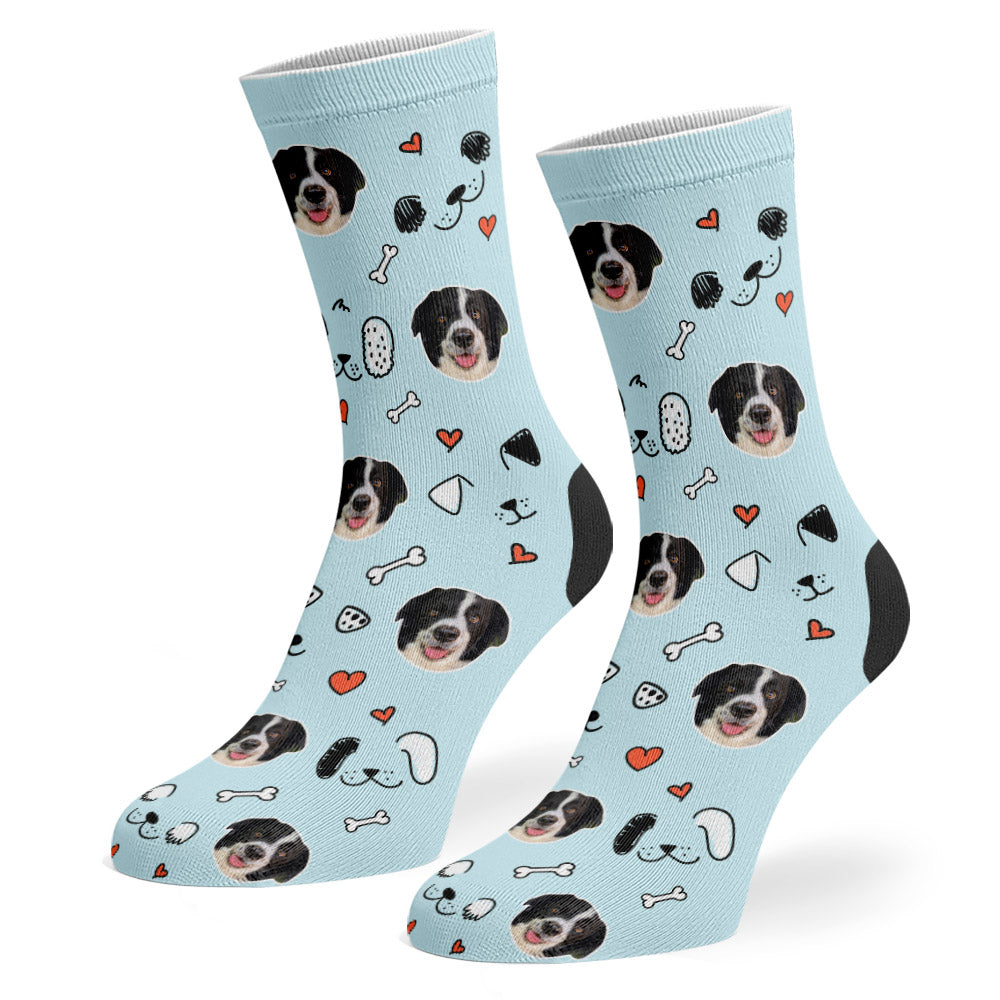 Stitch Sponsors Doodle Baby Blue Socks