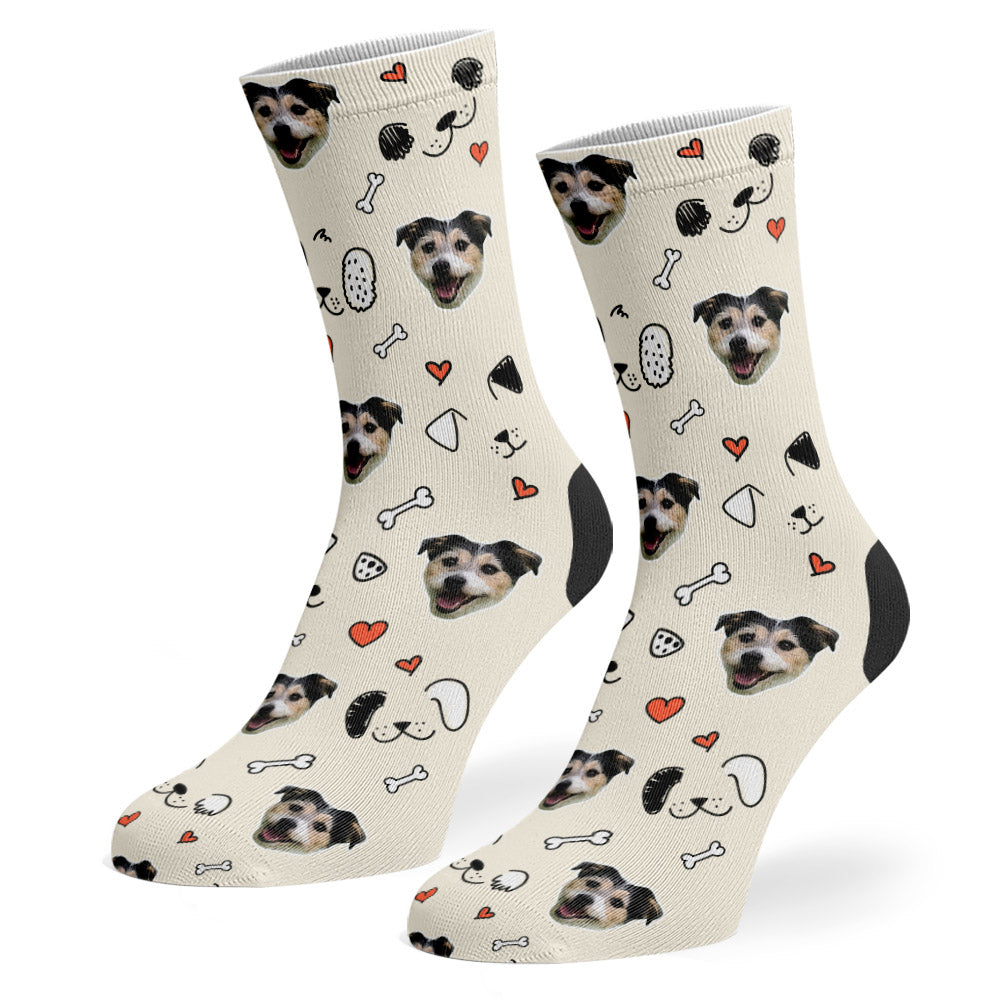 Ginger Sponsors Doodle Cream Socks
