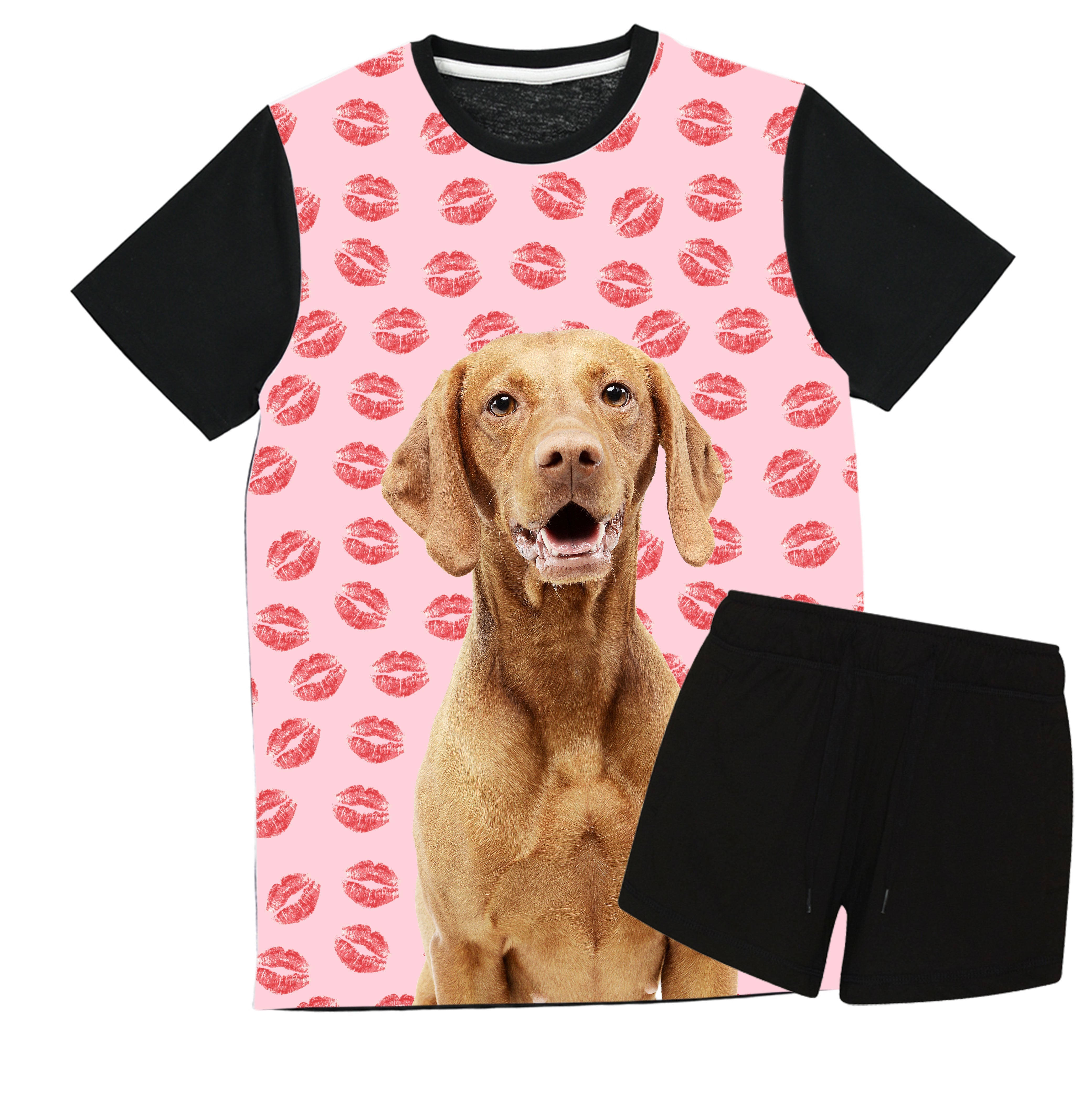 Personalised Dog Face Kiss Pyjamas