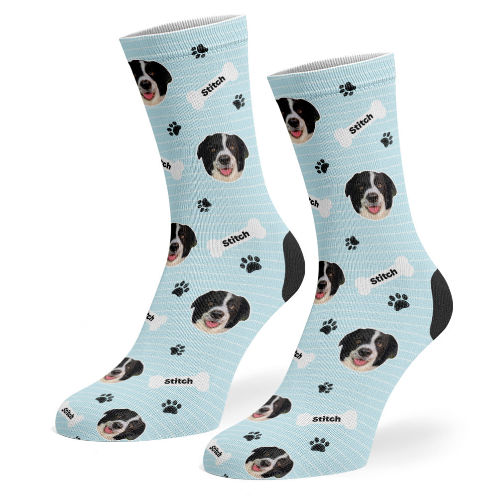 Stitch Sponsors Name Blue Socks